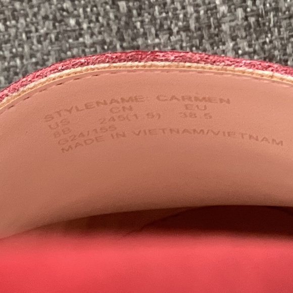 Kate Spade New York Carmen Red Leather Loafers, size 8 - Picture 6 of 10